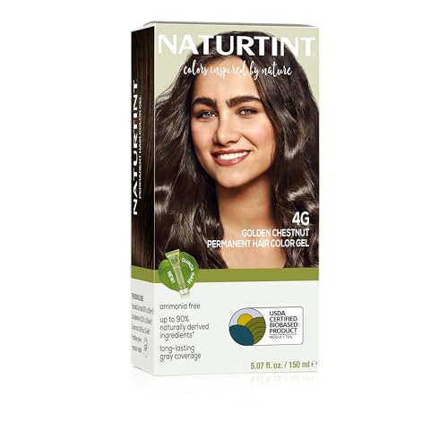 Naturtint 4G Golden Chestnut Permanent Hair Color (Pack of 1), Ammonia Free, Vegan, Cruelty Free, up to 100% Gray Coverage, Long Lasting Results (Packaging may vary)
