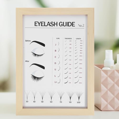 Affiche pour salon de beauté IMIKEYA guide extensions de cils panneau d'affichage - 3