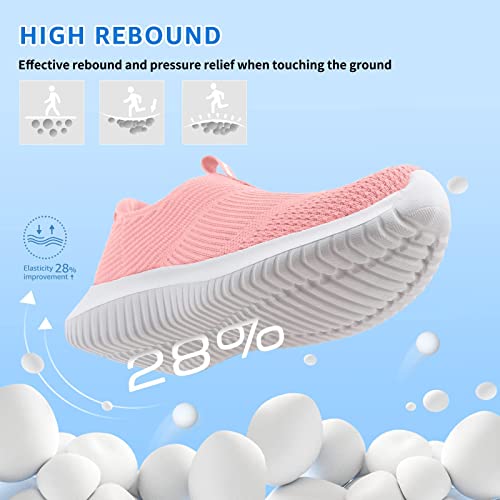 Stq Girls Slip On Shoes For Kids School Lightweight Mesh Little Girls Tennis Memory Foam Walking Sneakers Pink Size 2 Little Kid #TOP4
