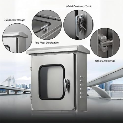Boite étanche armoire cache compteur électrique extérieur inox - 5