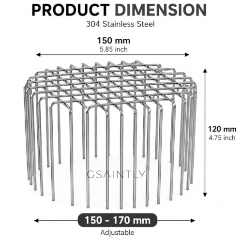 Image of Stainless Steel Drain Pipe Cover | Rust-Resistant Wire Mesh Guard for Outlets | Anti-Rat, Rodent Proof, Anti-Blocking Outlet Stopper for Drainage & Exhaust Protection (Extra Large - 165 MM)