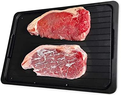 Andrew James Defrost Tray Thaw Board Plate | Up to 5 Times Faster Defrosting for Meat and Frozen Foods | No Electricity Required (Tray with Drip Tray)