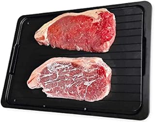 Andrew James Defrost Tray Thaw Board Plate | Up to 5 Times Faster Defrosting for Meat and Frozen Foods | No Electricity Required (Tray with Drip Tray)
