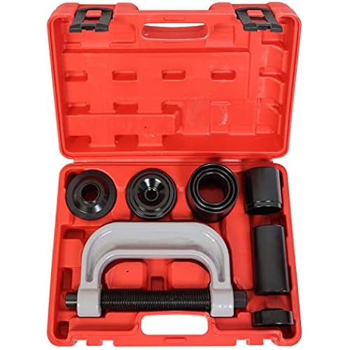 Jack Boss Ball Joint Press and U Joint Removal Kit, 10 PCS with Portable Storage Case of Bushing Press Kit Tools, Fits Most 2WD and 4WD Cars and Light Trucks