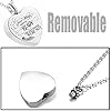 Stainless Steel Cremation Urn Necklace for Ashes - Memorial Jewelry Pendant for Dogs & Cats - Heart Keepsake for Pet Ashes (Silver) #2