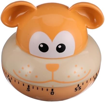 NUOBESTY Mekanik çizgi film mutfak saati, köpek, plastik, 1 adet, pişirme ve pişirme süresi, geri sayım, zamanlayıcı, pilsiz, mutfak çalar saati, pişirme, yemek pişirme ve ev işleri için - Görsel 1