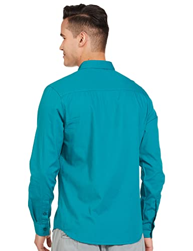 Image of The Indian Garage Co Men Slim Fit Solid Full Sleeves Cutaway Collar Casual Shirt