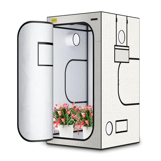 KAVUNION Growzelt 120x120x200cm, 600D Oxford Grow Zelt mit reflektierender Polyesterfolie 22mm Stahlrohre Belüftungsöffnungen und Sichtfenster, zuchtzelte für hydrokulturen Gewächshaus und Innengarten