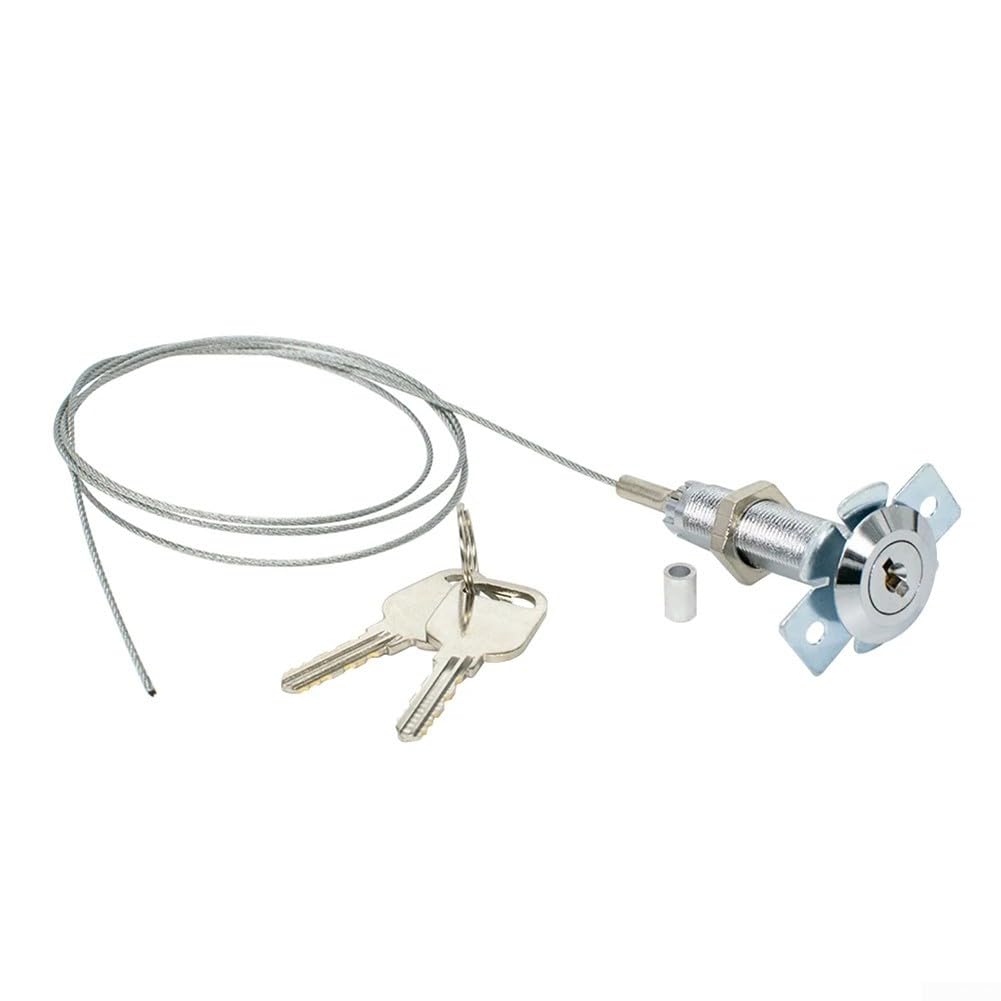 Serratura del cavo metallico dell'acciaio legato di zinco per il garage/scorrevole/porte industriali, corda 2M con due chiavi, adatta a pannelli spessi 10-45mm