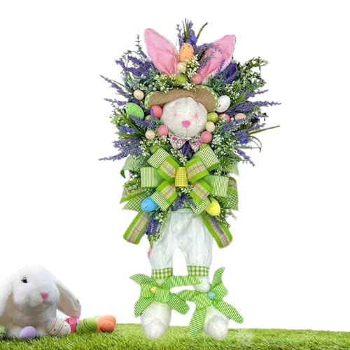 Corone Di Coniglio Di Pasqua - 64x30cm Corona Di Primavera Coniglio Di Pasqua | Decorazione Primavera Di Pasqua Porta D'ingresso | Farmhouse Art Pasqua Wreat Con Uova Artificiali, Decorato