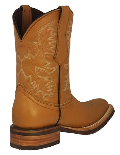 Texas Legacy Mens Buttercup Western Leather Cowboy Boots Rodeo Wear Square Toe3