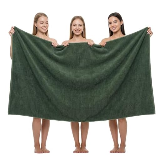 REDKISS Pack of 1 Jumbo Bath Sheet, 40 x 80 Inches Microfiber Oversized Bath Towel for Bathroom, Extra Large & Lightweight, Quick-Dry, Super Soft & Highly Absorbent, Perfect to Wrap Yourself In, Olive