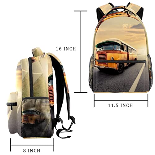 Mochila de autobús para aire libre y universidad con gran capacidad interior 2