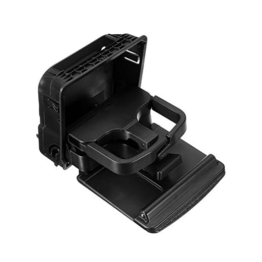 Cikuso 2018 Negro Soporte de Vaso Trasero del apoyabrazos Central para VW Jetta 5 Golf GTI 5 6 Conejo EOS