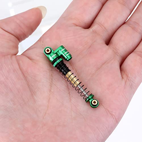 Injora 43Mm Shocks Aluminum Threaded Tele Absorber Damper Upgrades Parts Accessories For 1/24 Rc Crawler Car Axial Scx24 Axi90081 Deadbolt（Green） #TOP4