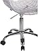 MOMMA HOME Silla de Oficina - Modelo Studio - Color Tranparente/Plata -...