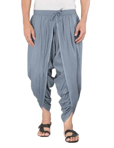 Image of Urali Men's Solid 100% Cotton Dhoti Pants - D100A