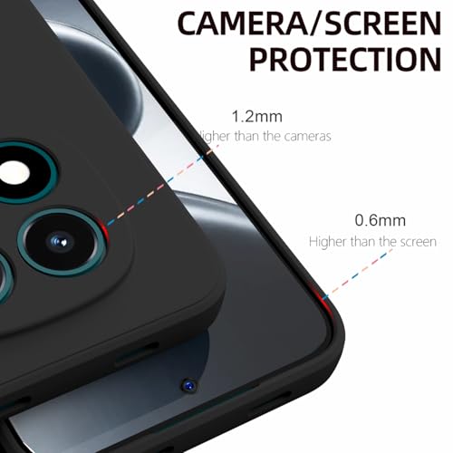 Image of Kapa Matte Protective Lens Flexible Back Cover for Redmi Note 15 Pro 5G | Slim Silicone with Soft Lining Shockproof Full Body Bumper Case (Black)