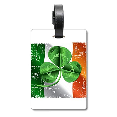 Étiquette valise trèfle Irlande vert pour éviter la perte de vos bagages
