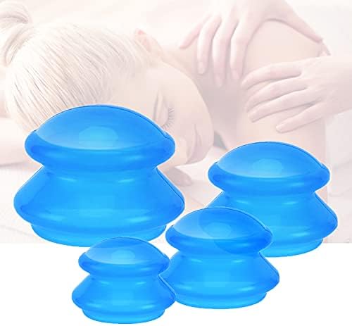 4 Size Silicone Cupping Therapy Sets- Cupping Therapy Professional Studio and Home Use Cupping Set, Stronger Suction Best for Myofascial Massage, Muscle, Nerve, Joint Pain