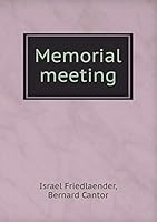 Memorial meeting 5519466300 Book Cover