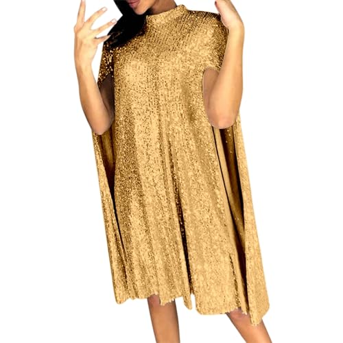 Robe à paillettes chic et cape majestueuse tenue haut de gamme pour mascarade et grand carnaval