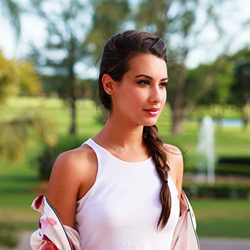 Styla Hair 20 Piece Spiral Hair Ties For Women Good For All Hair Types, No Crease, No Damage Hair Ties Spiral Design Gentle On Hair Telephone Cord Hair Ties No Headache, Comfortable For All Day Wear Ponytail Holder, Black #TOP6