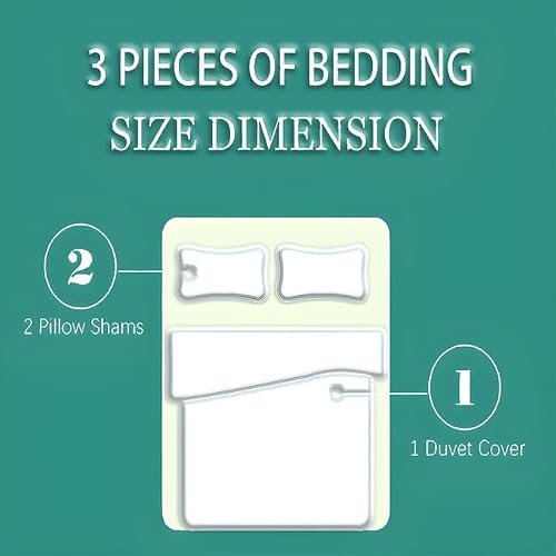 Housse de Couette 200x200 Thème Parc D'attractions Urbain Parure de Lit 2 Personnes Couleurs Néon Imprimée 3D Microfibre Literie Set 3 Pièces avec Housses Couettes et 2 Taies d'oreiller D-1269 – vue 8