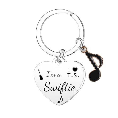 Ghloyza Concert Keychains for Teen Girls Music Fans Keychain Cute Song Fans Keychains Gifts for Women Girls I Love T.S. Keepsake Present Music Lovers Keyring Gifts