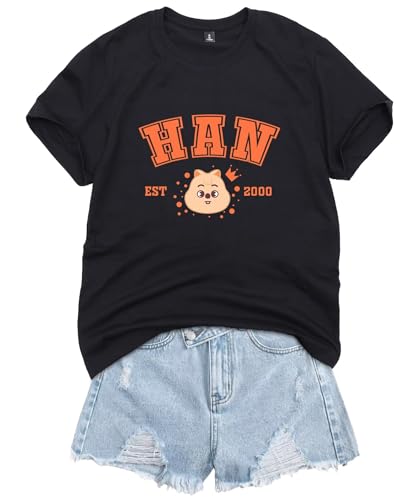 Bangchan Felix T Shirt Han Lee Know Hyunjin Shirt Changbin Seungmin I.N Fans Concert Merch Tee Top for Women
