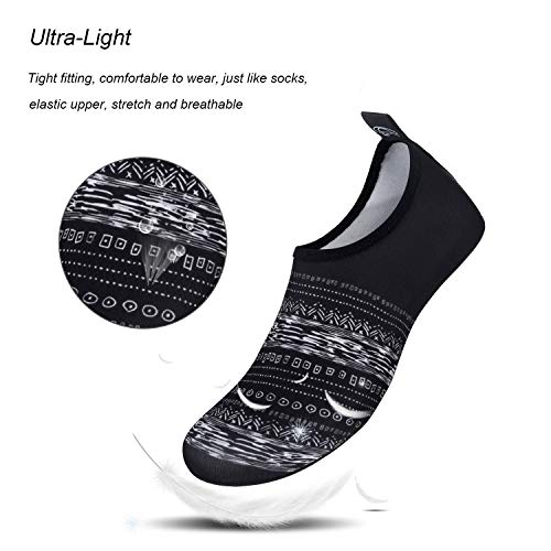 Image of WateLves Water Shoes for Womens Mens Barefoot Quick-Dry Aqua Socks for Beach Swim Surf Yoga Exercise New Translucent Color Soles