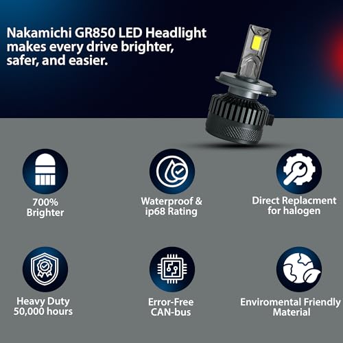 Image of OTOROYS H7 LED Headlight Bulbs, 250W, 25000 Lumens, Super Bright 6500K Cool White, Headlight Auto Conversion Kit for Car, Set of 2, (2 Years Warranty)