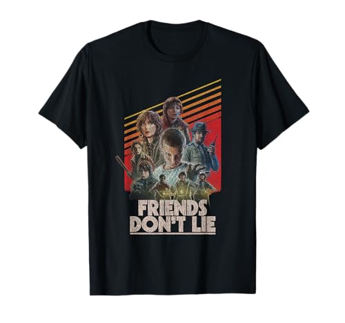 Stranger Things Friends Don't Lie Poster Camiseta