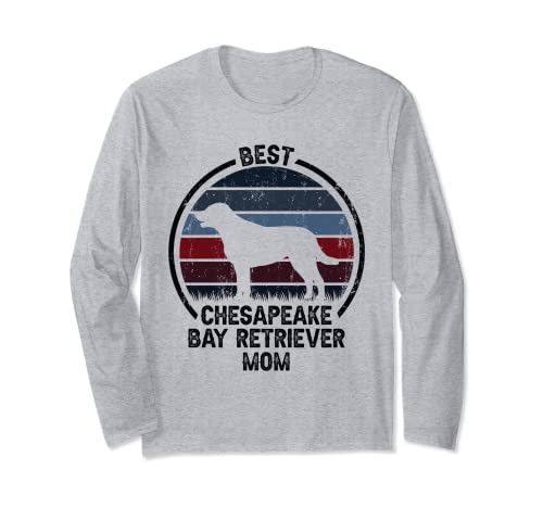 Miglior Cane Madre Mamma - Vintage Chesapeake Bay Retriever Maglia a Manica