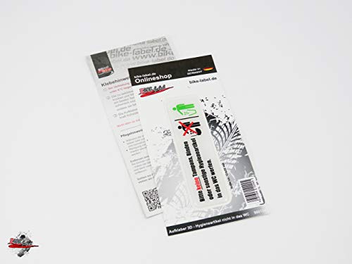 BIKE-label Klo Toiletten 3D Aufkleber Hygieneartikel Nicht in das WC 35 x 125 mm 900134VA