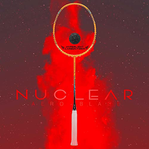 Image of Hundred Nuclear 72 Carbon Fibre Unstrung Badminton Racket with Full Racket Cover for Intermediate Players