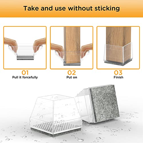 Square Chair Leg Floor Protectors