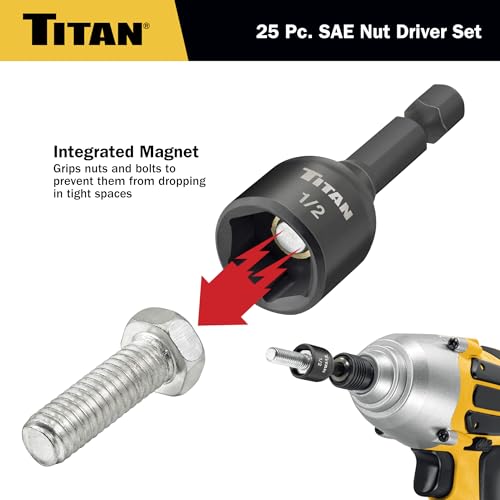 Tourne-écrous SAE Titan 16294 robustes avec finition anti-corrosion