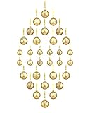 youseexmas Glass Christmas Ornaments Golden Pack of 32