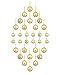 youseexmas Glass Christmas Ornaments Golden Pack of 32