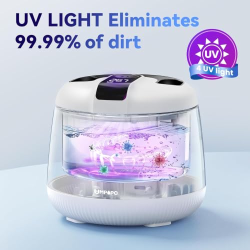 Image of Ultrasonic Retainer Cleaner Machine 48kHz, Dental Ultrasonic Care Cleaner