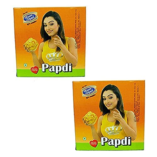 Shyam Sunder Papdi 800g Ahmedabad Special Papdi (400g x 2 ) Indian Healthy Snacks Crispy Pure Besan Papdi Namkeen Tea Tine Snacks Indore Special Combo 400gm Each- (Pack of 2)
