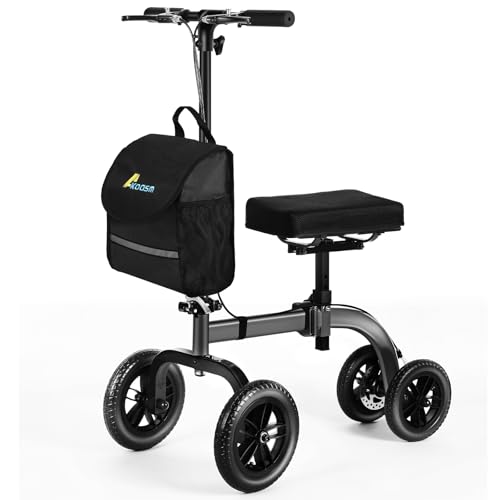 Collapsible All Terrain Knee Scooter for Adults for Foot Surgery,