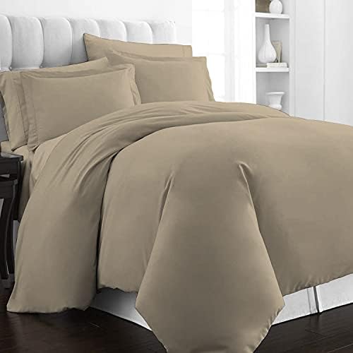 100% Cotton King Size Bed Sheet Set White, Long Staple Combed Cotton 400 Thread Count Bedding, Sateen Cooling Sheets Includes - 1 Fitted Sheet, 1 Flat Sheet & 2 Pillowcases (Set of White Sheet) Pizuna