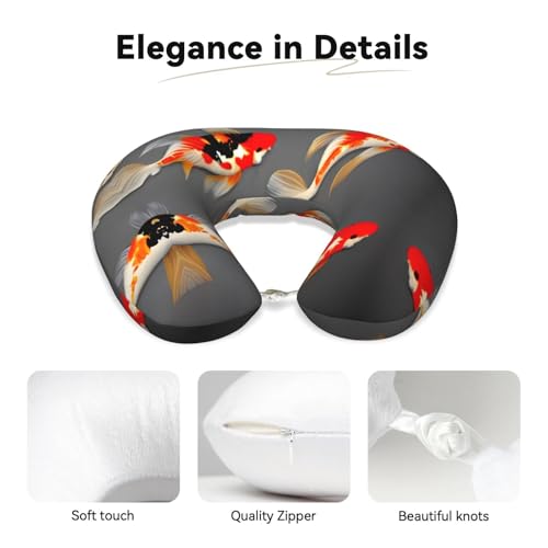 Almohada Tradicional de Viaje con Estampado de Carpas Koi miniatura 4