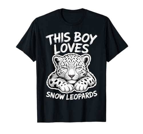 Este Chico ama los leopardos de Nieve Camiseta