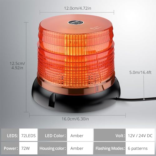 Lumière stroboscopique 7 modes de vol avec câble de 5m Justech - 3