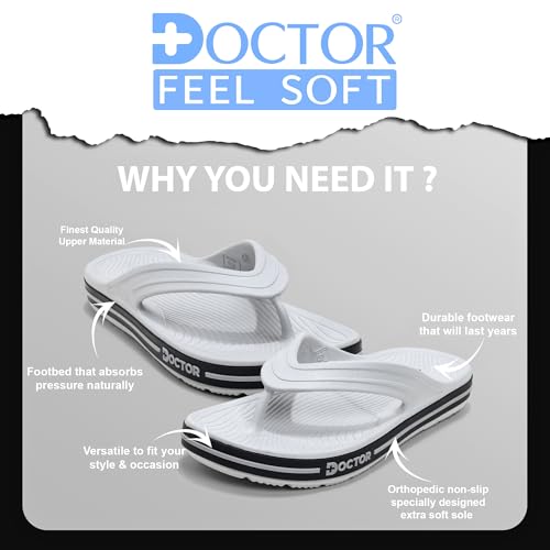 Image of Men's Comfort Flip Flops with Cushioned EVA Sole | Lightweight Anti-Slip Everyday Wear Slippers for Walking, Home, Outdoor & Casual Use