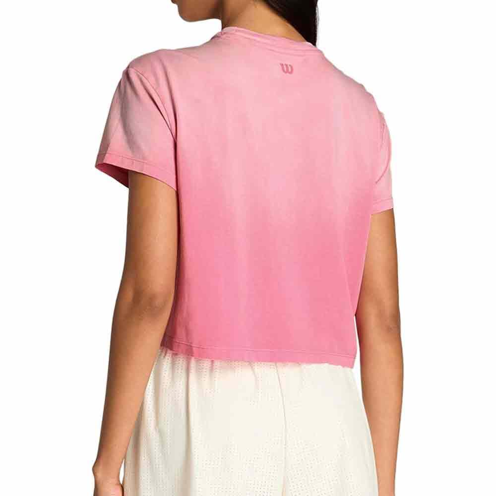 Wilson T-Shirt à Manches Courtes Harper Crop Vintage Wash L
