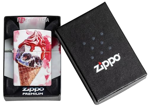 Image of Zippo Windproof Lighter - Horror /Goth - 540 Colour 540 Mat - Refillable - Reusable - Windproof Design - Gift Box - Made in USA